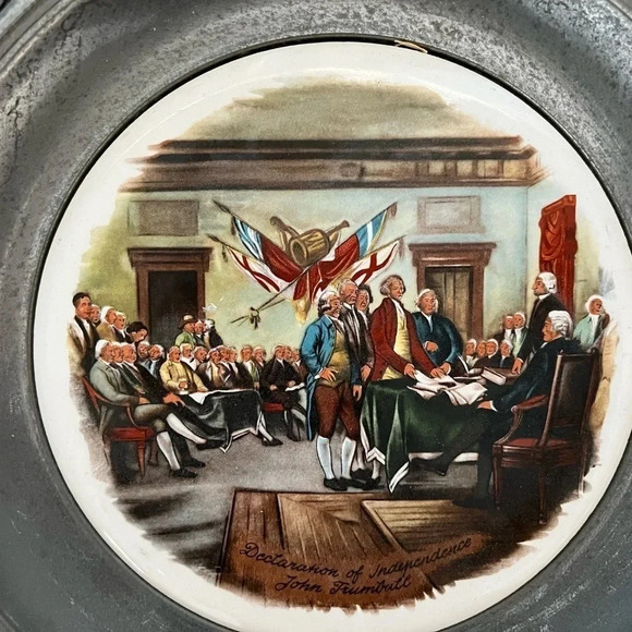 1975 Canton Ohio -Wilton Columbia PA The Great American Revolution pewter plate - Picture 2 of 9